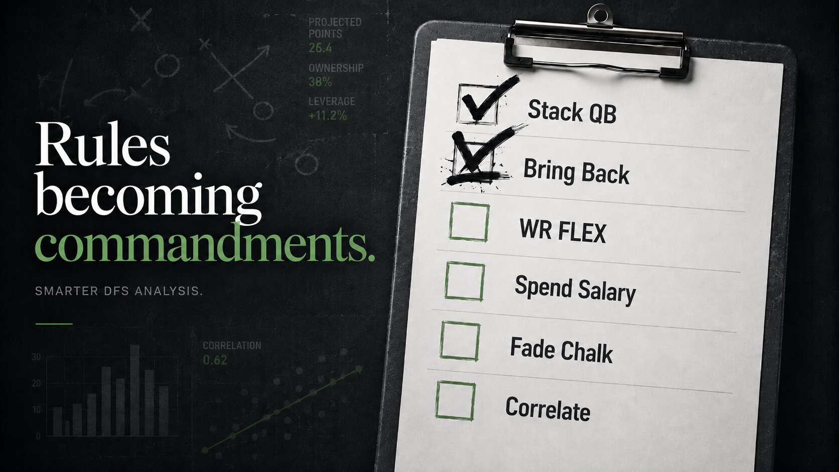 DFS lineup rules checklist graphic