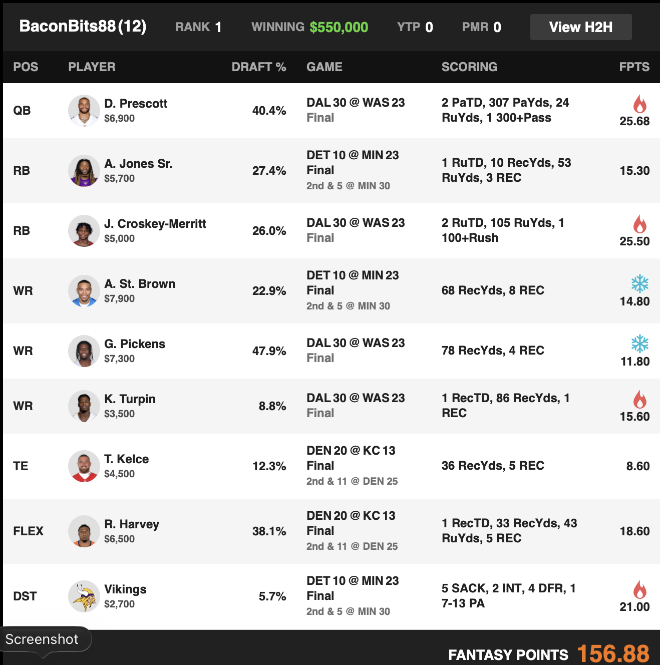 NFL $550K Christmas 3 Game Classic